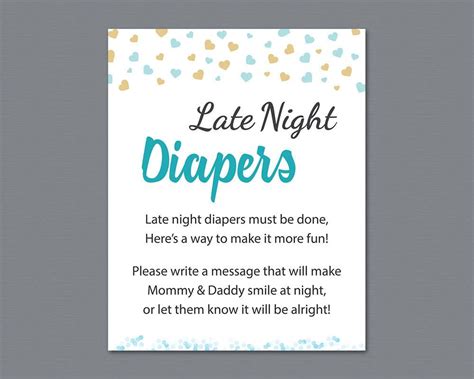 Paper Party Supplies Party Games Diaper Thoughts Fun Diapers Message