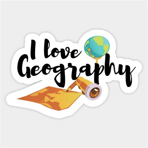 I Love Geography I Love Geography Sticker Teepublic