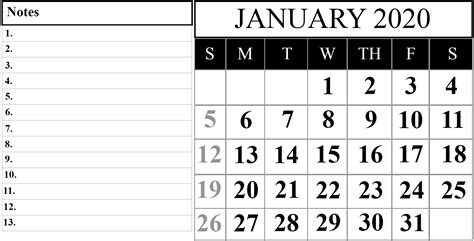 Blank Calendar Fill In 2020 Printable Template Calendar Design