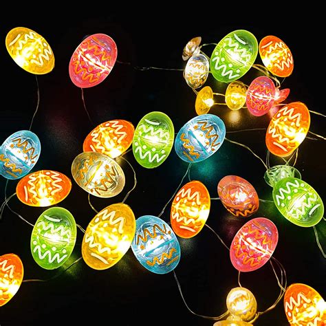 Ottoy Easter Lights Easter Decorations 10 Ft 40 Eggs Led Festive Fairy