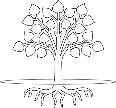 Tree With Roots Clip Art At Clker Com Vector Clip Art Online Royalty
