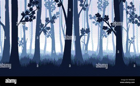 Forest Trees Seamless Pattern Stock Vector Image And Art Alamy