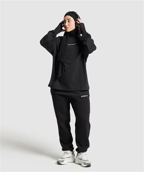 Gymshark GS X Leana Deeb Oversized Long Sleeve Top - Black | Gymshark