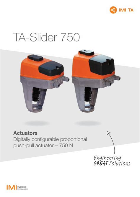 Pdf Ta Slider 750 · Ta Dongle Device With Or Without The Actuator