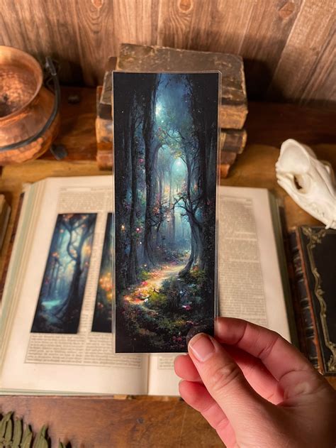 Enchanted Forest Bookmark Set Of 4 Fantasy Bookmark Etsy