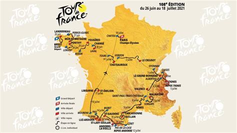 Carte Tour De France 2021 Carte Du Tour De France Vacances Guide