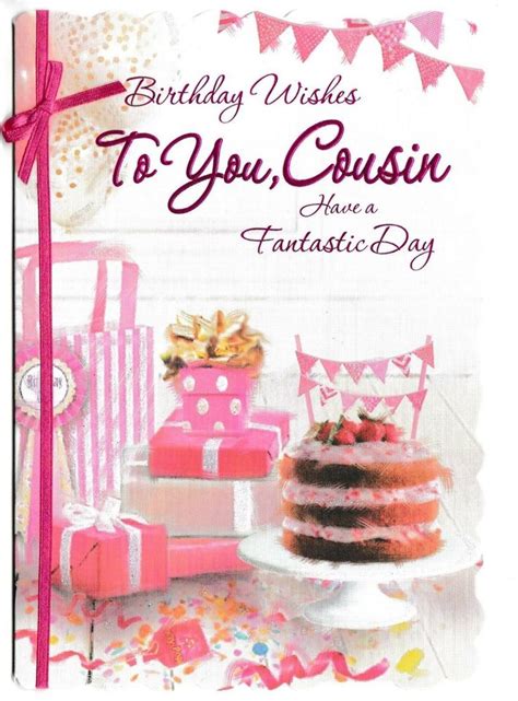 female cousin traditional birthday card   cards  choose