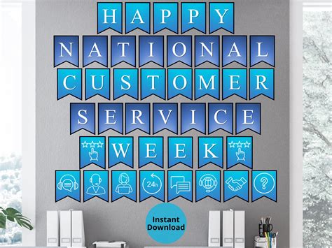 National Customer Service Week Printable Wall Banner Etsy
