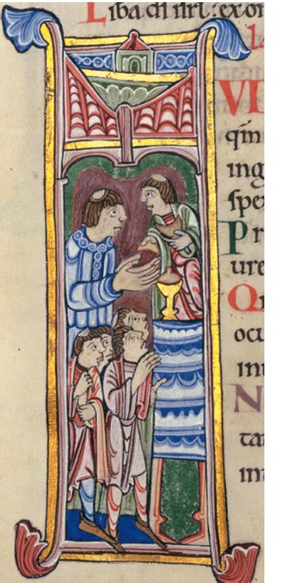 Priest Washing Hands At Mass St Albans Psalter 1st Half Of 12th