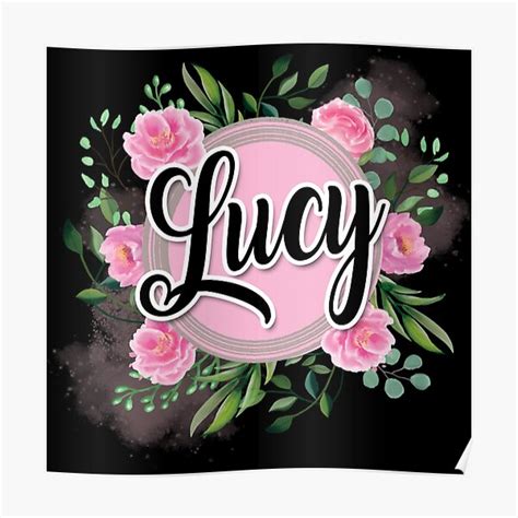 Lucy Name Poster For Sale By Badinboow Redbubble
