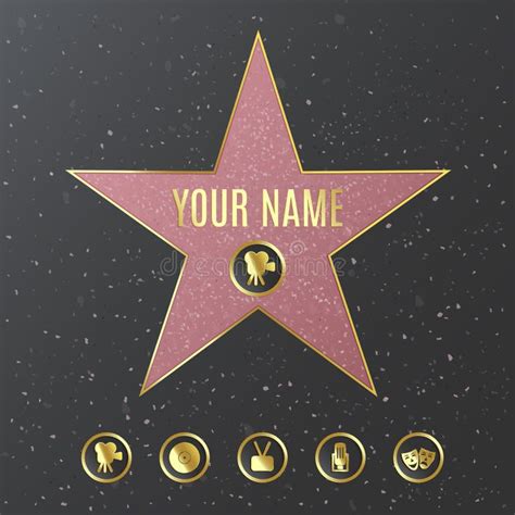 Hollywood Star Template Stock Illustrations 1281 Hollywood Star