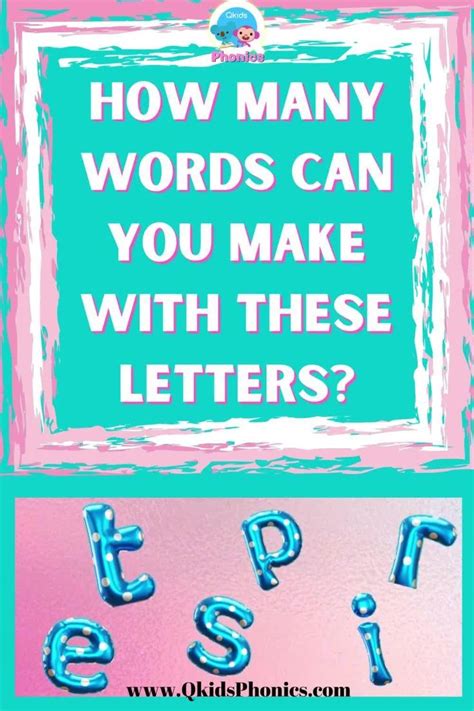 How Many Words Can You Make With These Letters Video In 2021