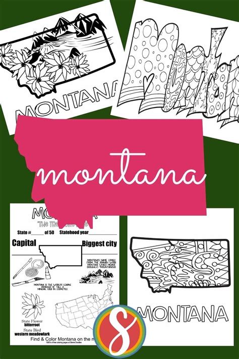 Free Montana Printable Coloring Page Activities Stevie Doodles Free