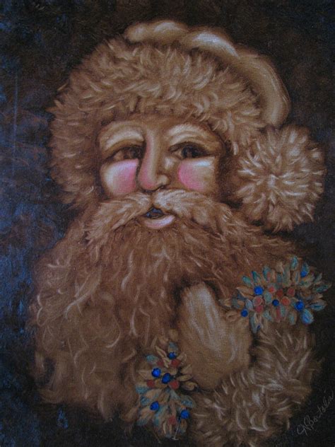 Old Fashioned Santa Painting By Collette Bortolin Fine Art America