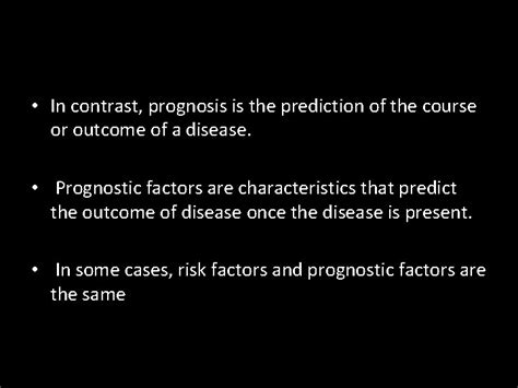 Prognosis Definition Difference Between Prognosis And Risk Types