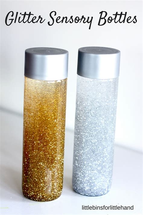Glitter Calm Down Silver And Gold Sensory Bottles