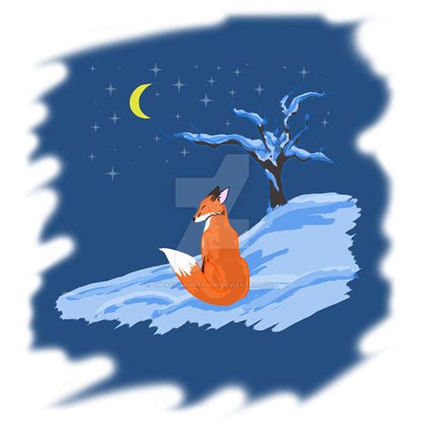 Fox Under The Moon Light By Thekohakudragon On Deviantart