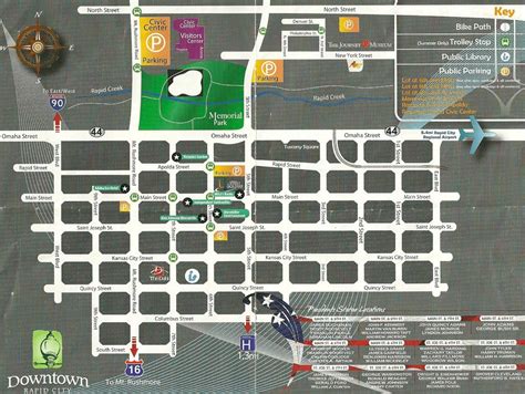 There is air and bus service into rapid city. Map of Rapid City, SD, 2012 | Downtown Rapid City, with ...