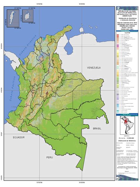 Mapa De Cobertura De La Tierra Colombia 2000 2002 Los Bosques