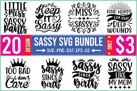 Sassy Svg Bundle Bundle · Creative Fabrica