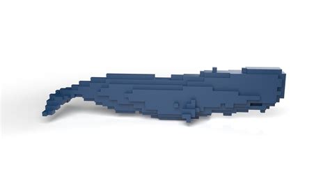 3d Model Whale Minecraft Voxel Vr Ar Low Poly Cgtrader