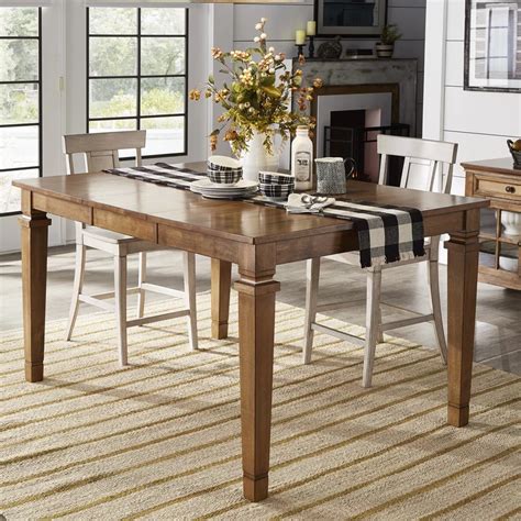 Alyra Counter Height Extendable Solid Wood Dining Table Dining Table Solid Oak Dining Table