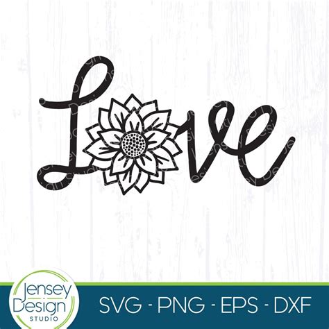 Love Sunflower SVG Files For Cricut Sunflowers svg Love | Etsy