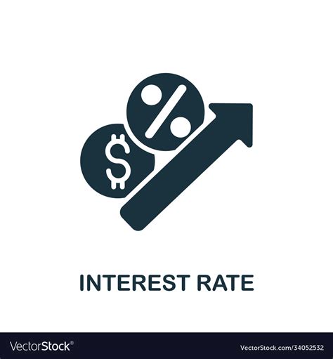 Interest Rate Icon Simple Element From Banking Vector Image