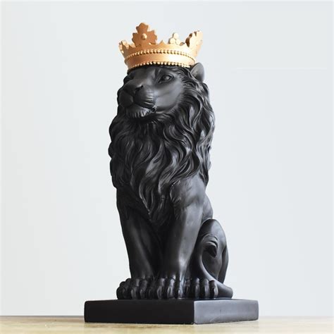 The majestic lion sits on a large base for stability, and the entirety is thank you for your recent inquiry with the home depot. Royal Crown Lion Sculpture Resin Lion King Statue Home ...