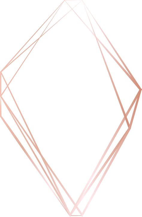 Pink Gold Geometric Frame Illustration 33851111 Png