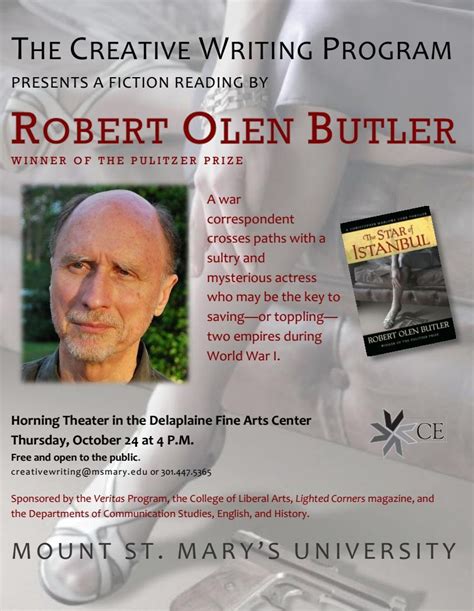 Robert Olen Butler Fiction Reading At Mount St Marys University From