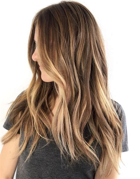 Brown and platinum shades for an impressive balayage. 45 Light Brown Hair Color Ideas: Light Brown Hair with ...