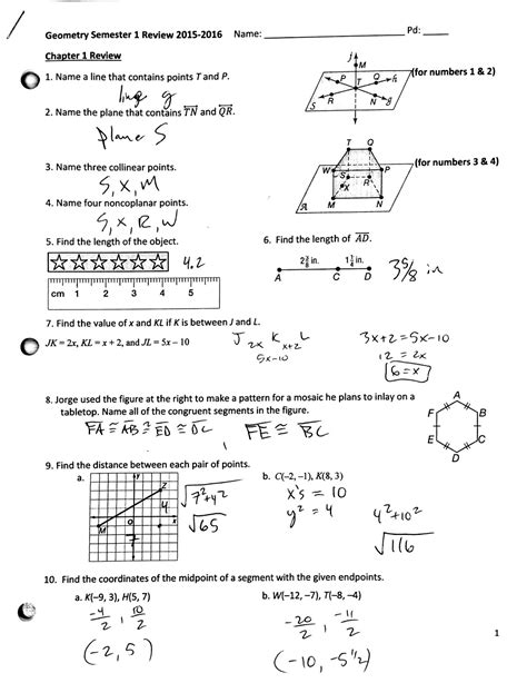 Mr Suominens Math Homepage Geometry Practice Final Answers