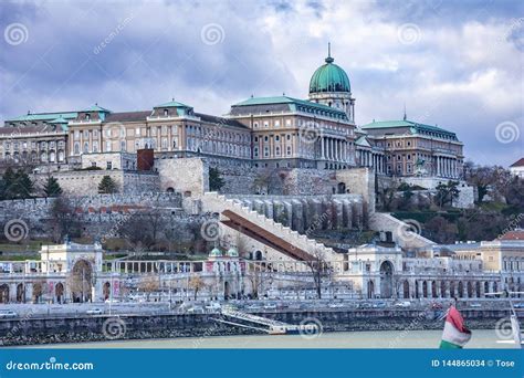 View Of The Impressive Buda Castle Royal Palace In Budapest Hungary