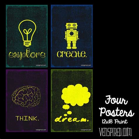 Quotes About Learning Four Posters Explore Create Think Dream