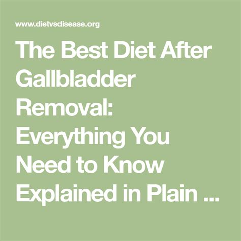 The Best Diet After Gallbladder Removal Everything You Need To Know