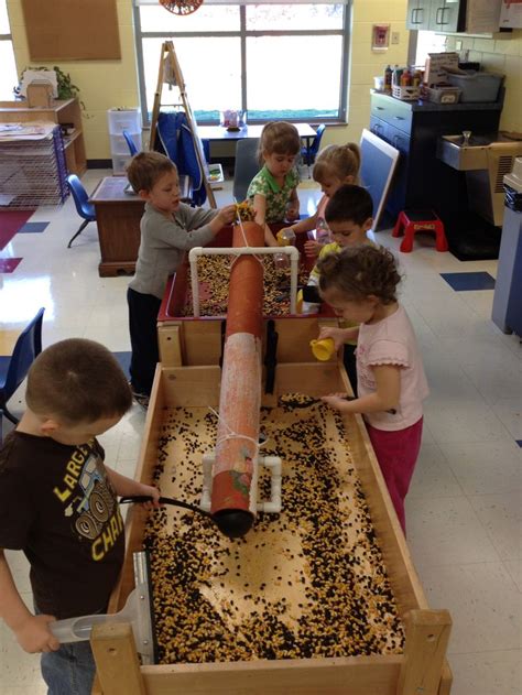 Day Nursery Avon Center Preschoolers Learn Through Sensory Table