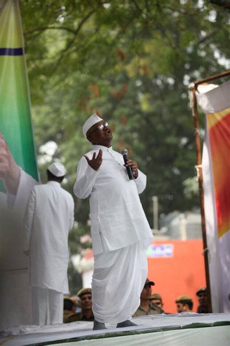 Anna Hazare Protests Against Land Ordinance At Jantar Mantar Picture
