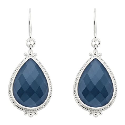 Earrings From The New Anna Beck Blue Quartz Collection Gold Drop