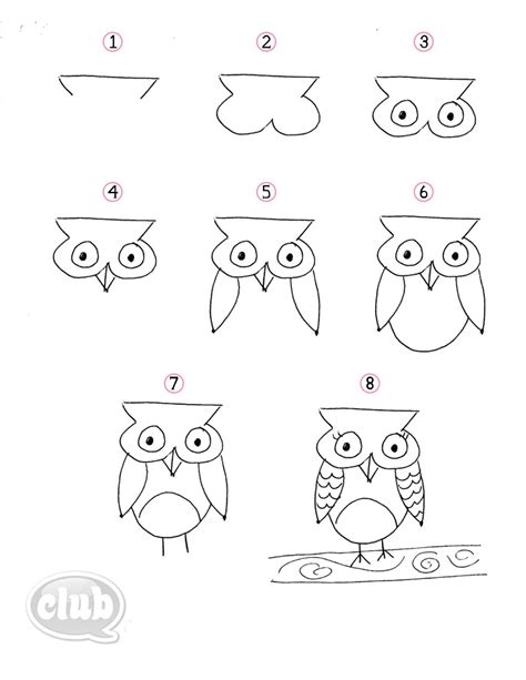 Owl Drawing Easy Step By Step Ping Yazzie