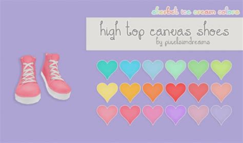 High Top Canvas Shoes At Pixelsimdreams Sims 4 Updates