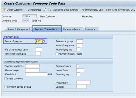 Sap Fi Create Customer Master Data