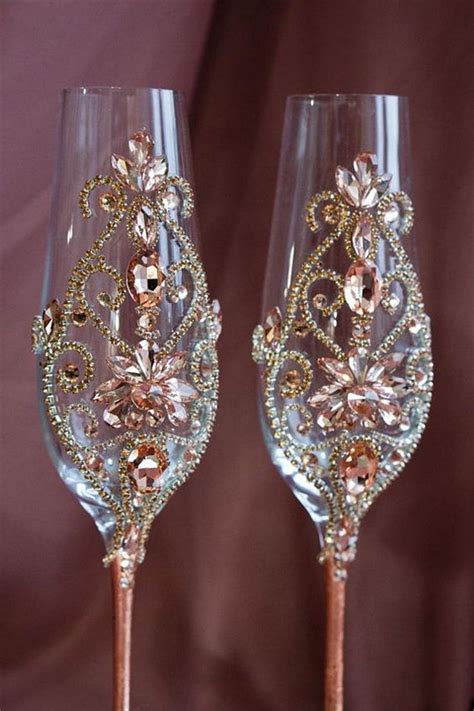 How To Decorate Champagne Glasses For A Wedding Jenniemarieweddings