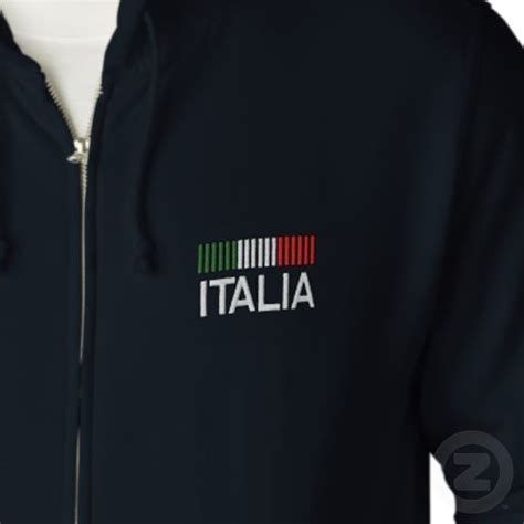 italia italy embroidered zip hoodie zazzle zip hoodie hoodies embroidered shirt