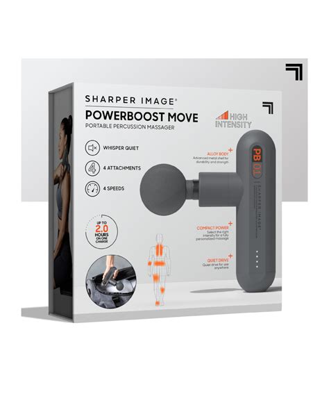 Sharper Image Powerboost Move Mini Percussion Massage Gun Shaver Shop