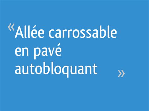 Différents matériaux peuvent être utilisés pour créer une allée carrossable, dont le béton. Allée carrossable en pavé autobloquant - 12 messages