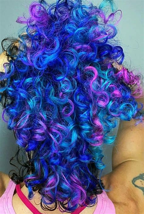 Pin By Katheryn Davis On Colorful Hair ‍ Dyed Curly Hair Dyed