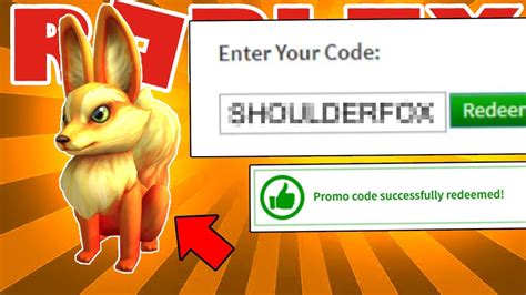 Here Is A New Promo Code For Free Item On Roblox Shoulder Fox