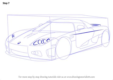 Koenigsegg Agera R Drawing Striking Supercar Coloring Blueprint Image