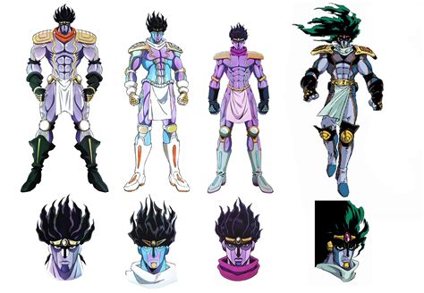 Star Platinums Design Sheets In Anime Part 3 4 6 And Ova Jojos